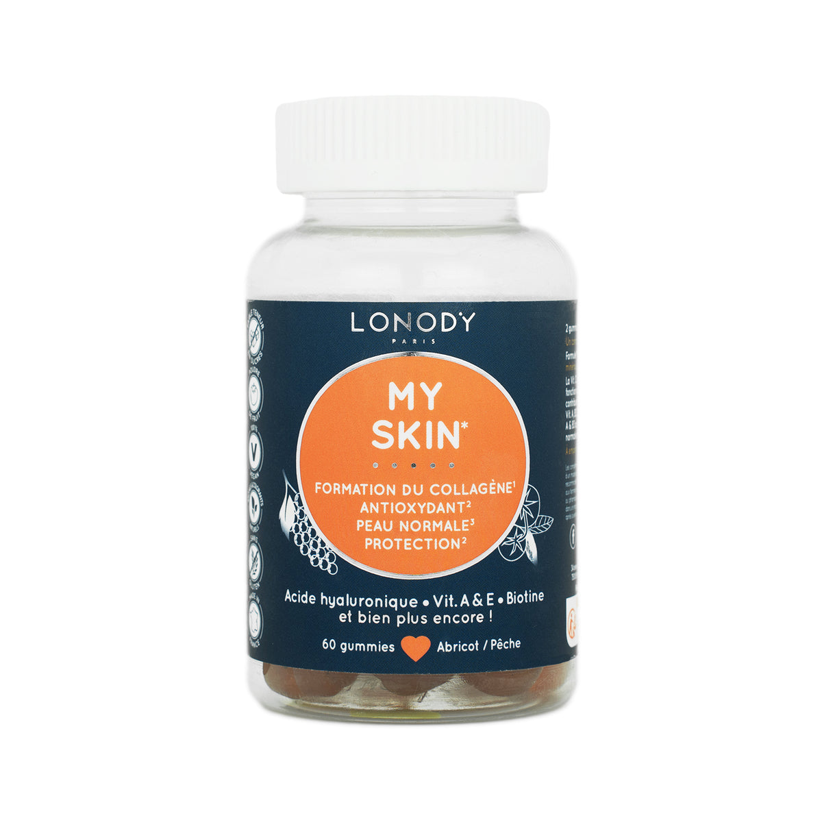 Flacon de gummies peau sans sucres My Skin de Lonody